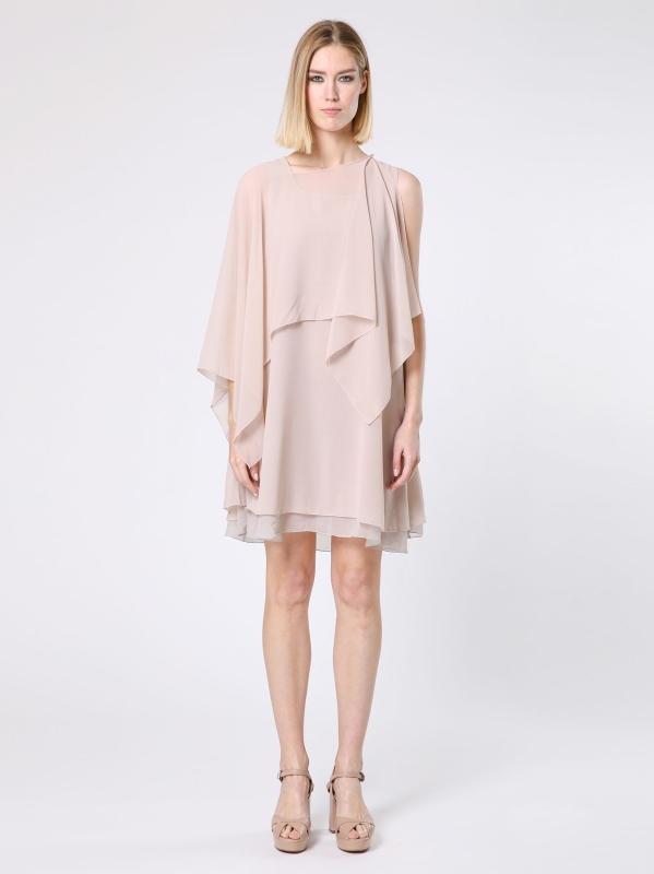 Poncho in chiffon