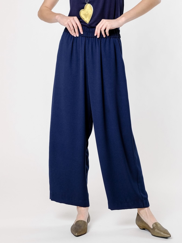 Pantalone gaucho in tessuto cady