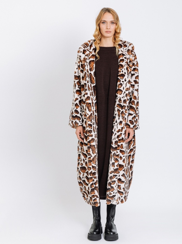 Cappotto in ECOFUR maculato