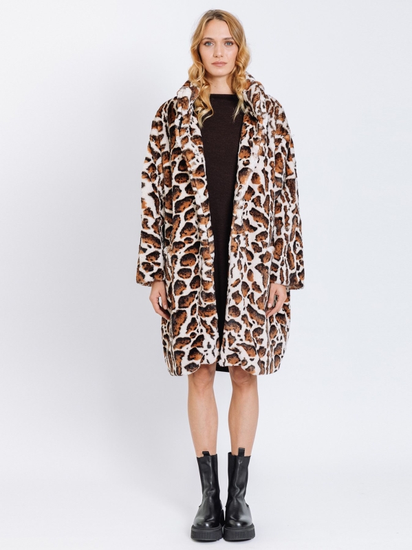 Cappotto in ECOFUR maculato