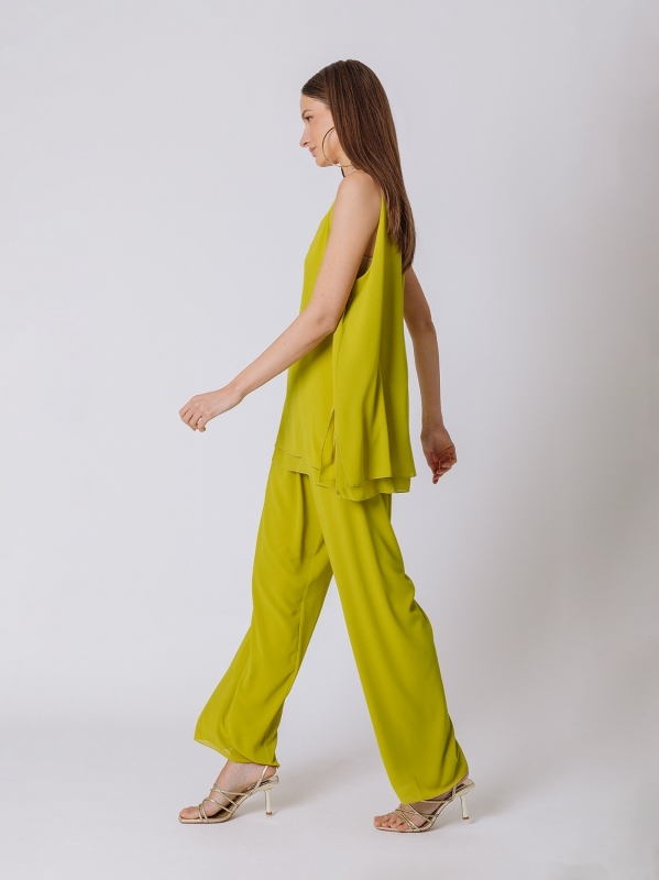 Double chiffon tank top