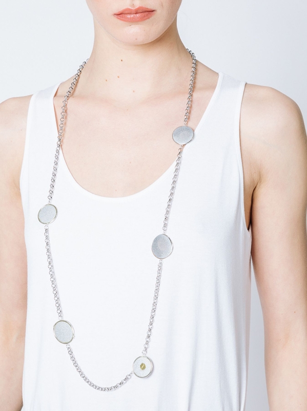 Silver rope necklace