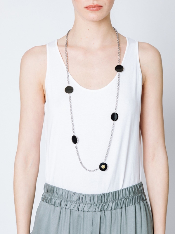 Black rope necklace