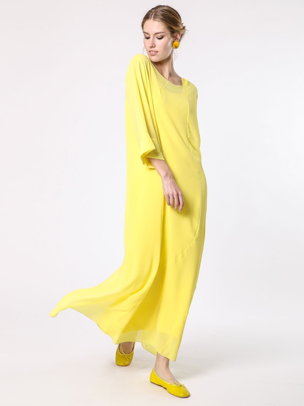 Abito in chiffon GIALLO