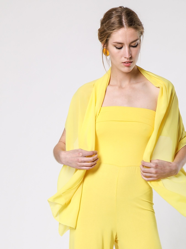 Stola in chiffon GIALLO