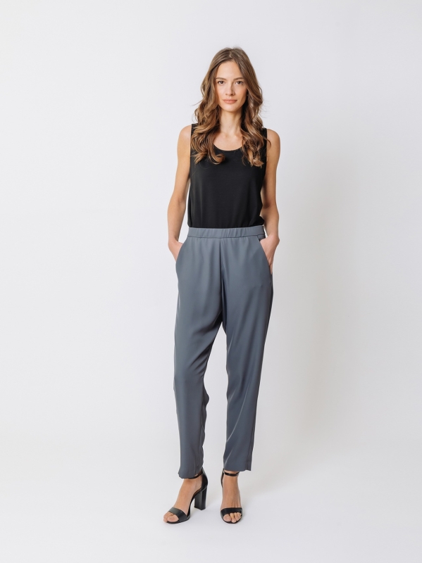 Pantalone chino in cady fluido 