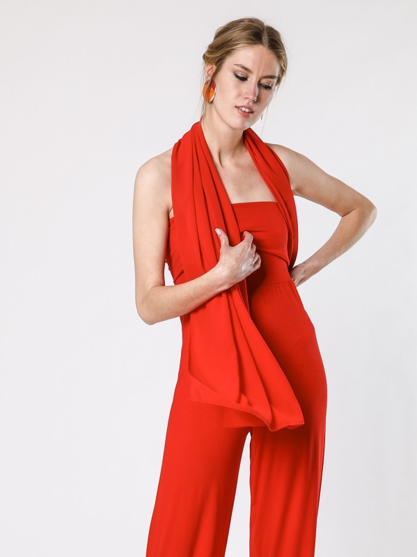Stola in chiffon ROSSO