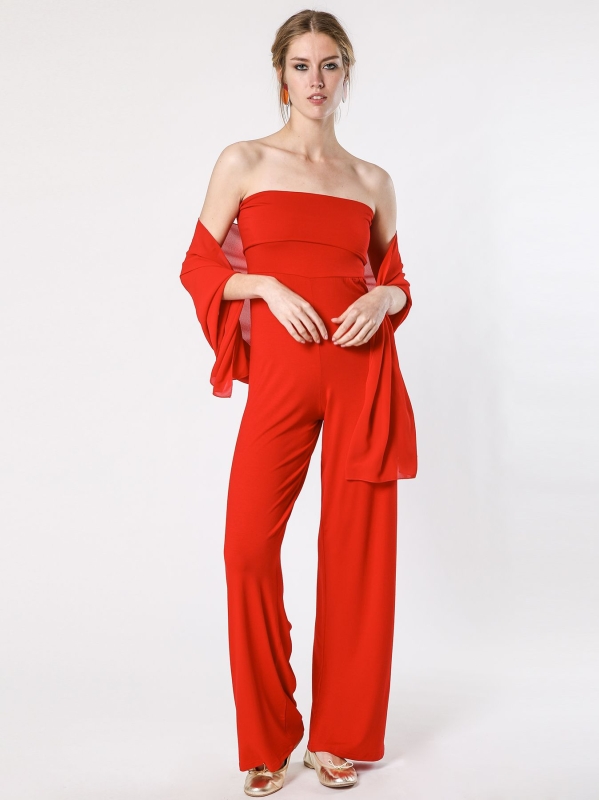 Stola in chiffon ROSSO