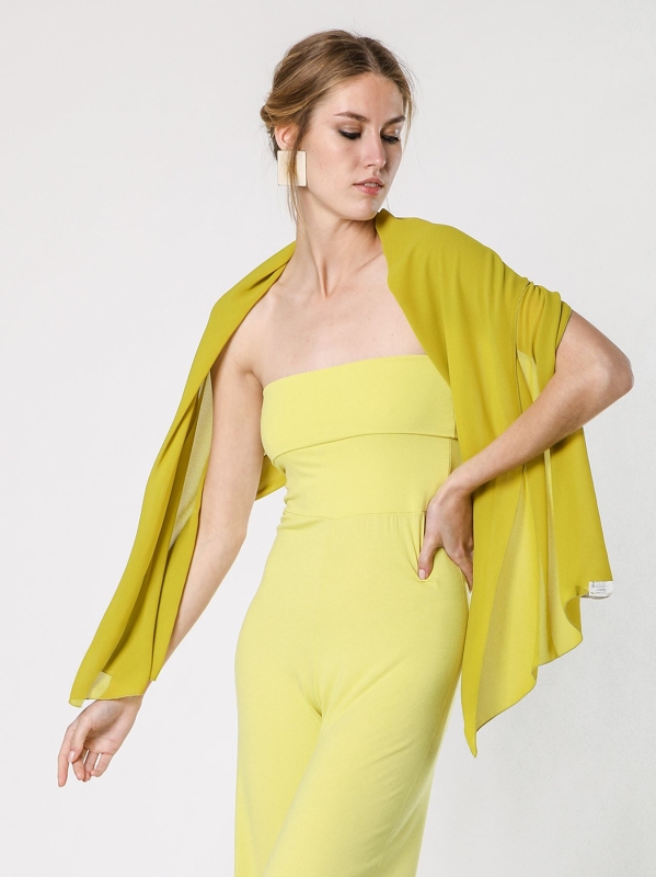 Stola in chiffon LIME
