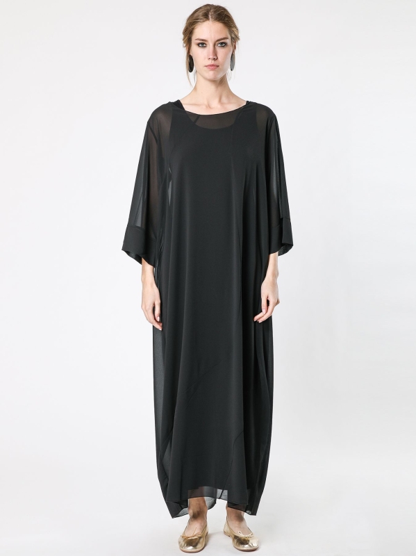 Abito in chiffon NERO