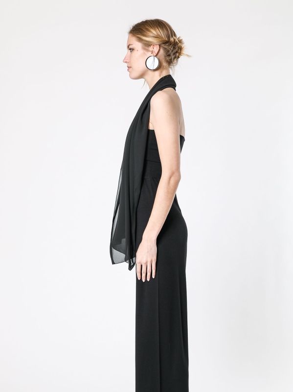 Stola in chiffon NERO