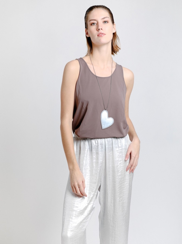 Pantalone elastico in tessuto spalmato