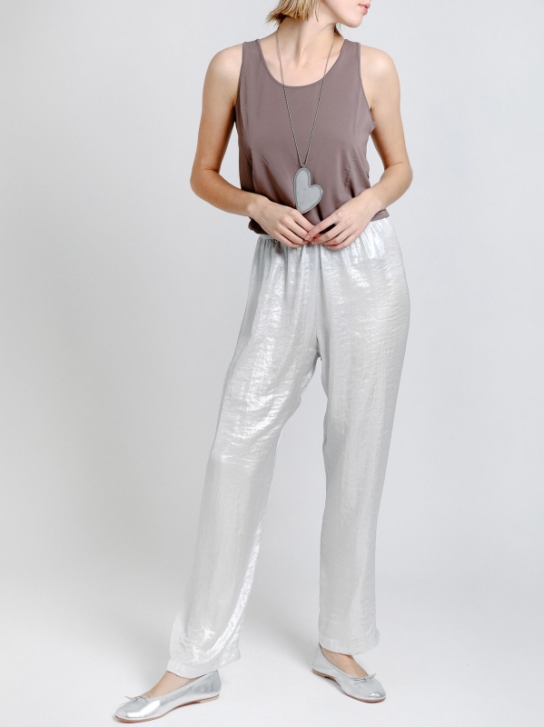 Pantalone elastico in tessuto spalmato