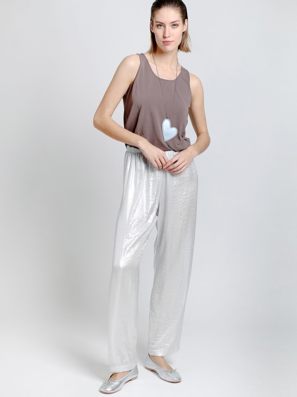 Pantalone elastico in tessuto spalmato