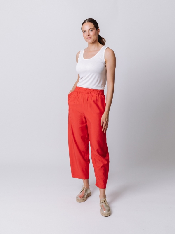 Pantalone gaucho in viscosa