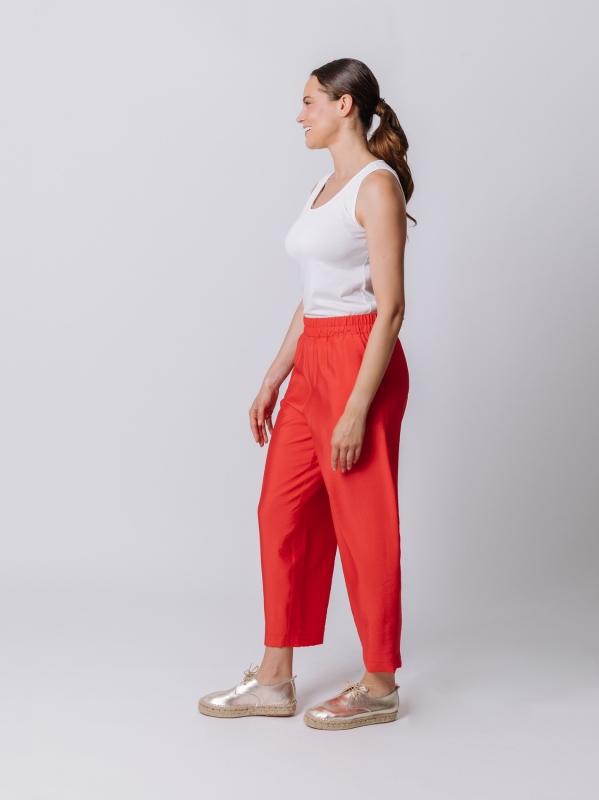 Pantalone gaucho in viscosa