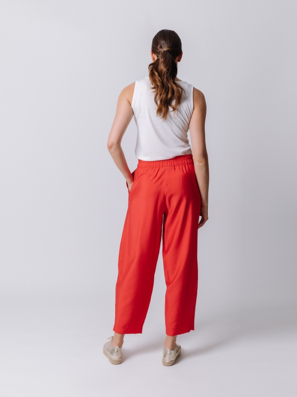 Pantalone gaucho in viscosa
