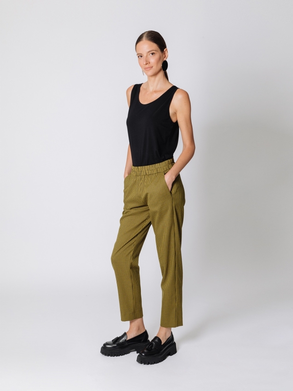 Pantalone sigaretta MICRO CHECK