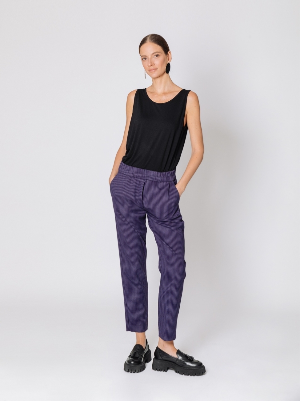 Pantalone sigaretta MICRO CHECK