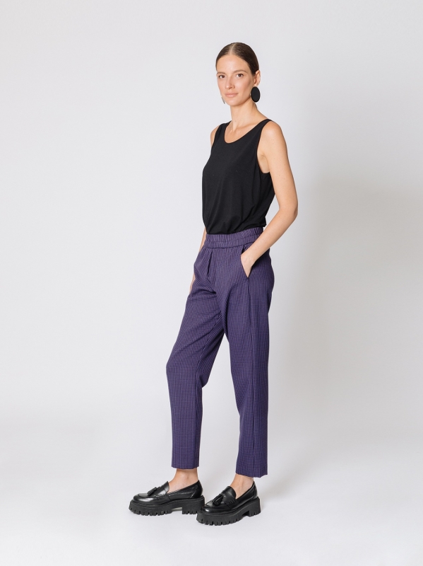 Pantalone sigaretta MICRO CHECK