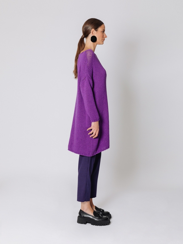 Maglione over con lavorazione a maglia
