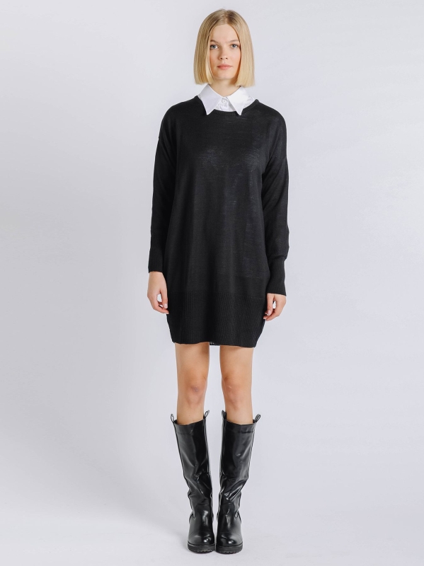 Maglia ovetto in mista lana