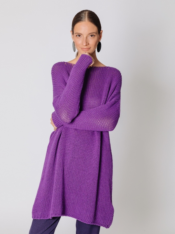 Maglione over con lavorazione a maglia