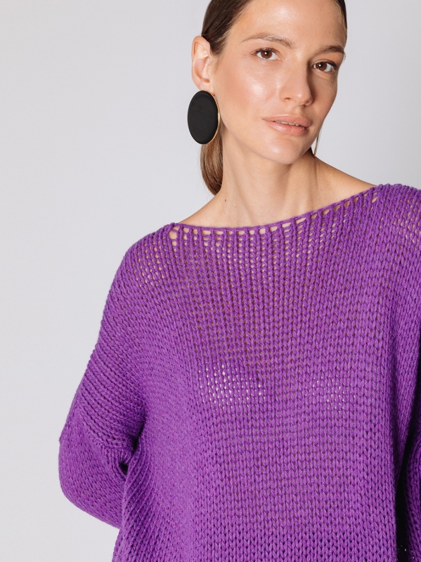 Maglione over con lavorazione a maglia