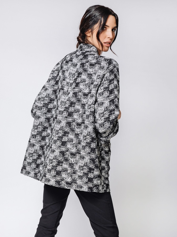 OVER jacket in yarn-dyed wavy fabric
