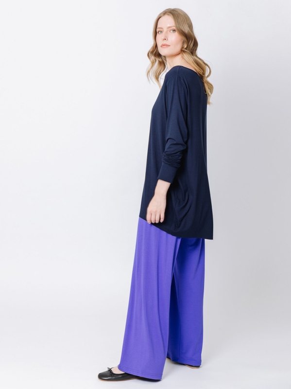 T-shirt ovetto BLU maniche lunghe