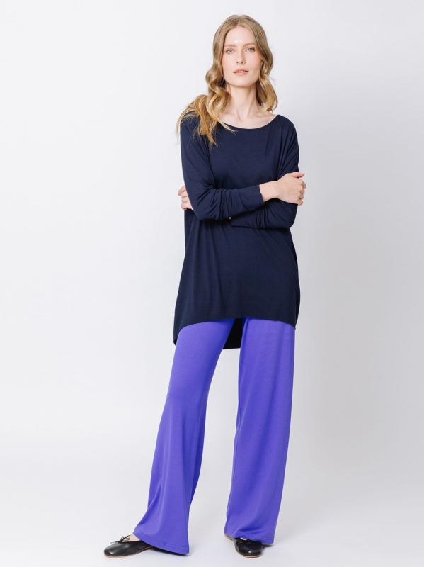 T-shirt ovetto BLU maniche lunghe