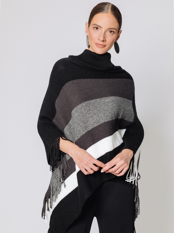 Poncho a bande degradé