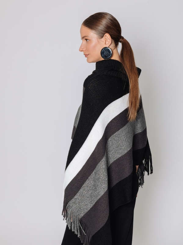 Poncho a bande degradé