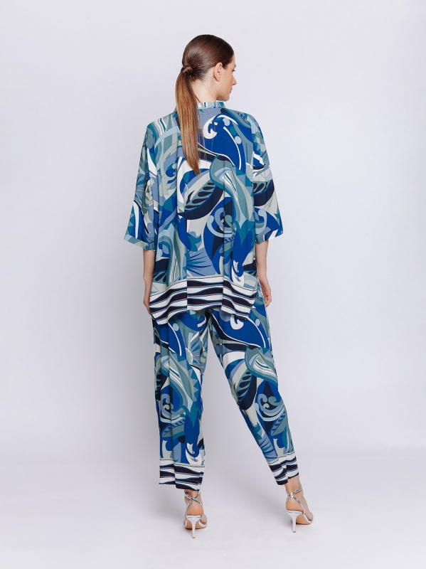 Camicia con stampa mediterranea