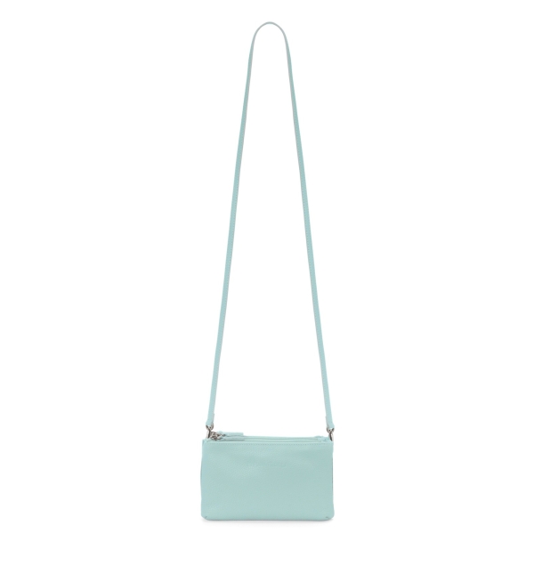 Borsa in pelle con tre zip