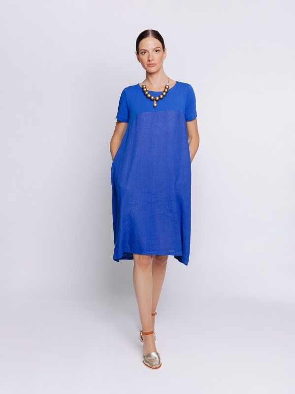 Mini dress in lino