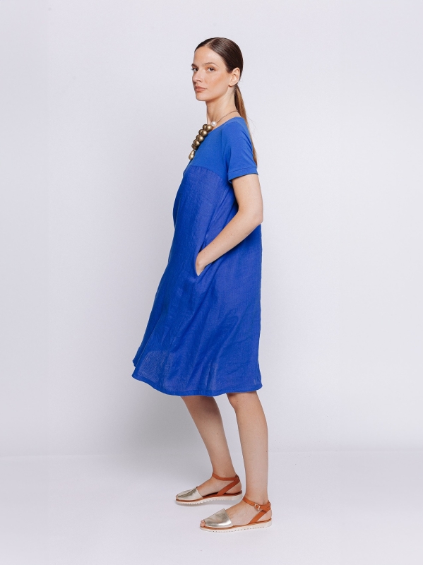 Mini dress in lino