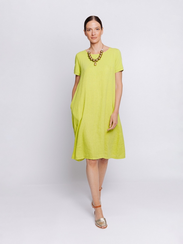 Mini dress in lino