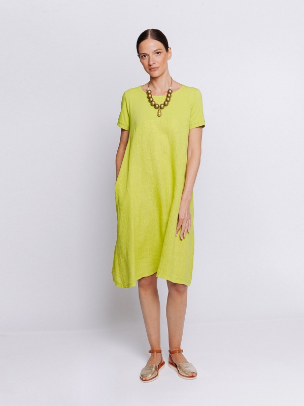Mini dress in lino