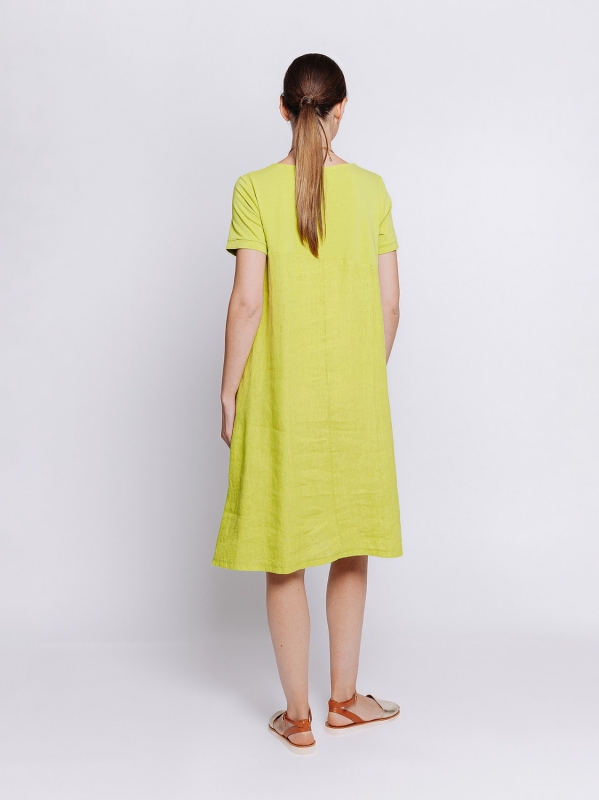 Mini dress in lino