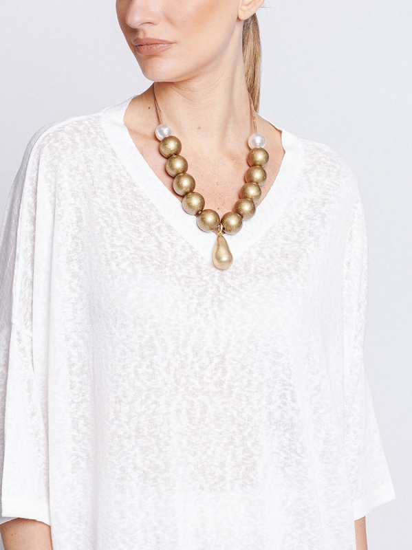 Maxi t-shirt in flamed fabric