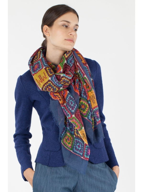 Sciarpa stampa patchwork