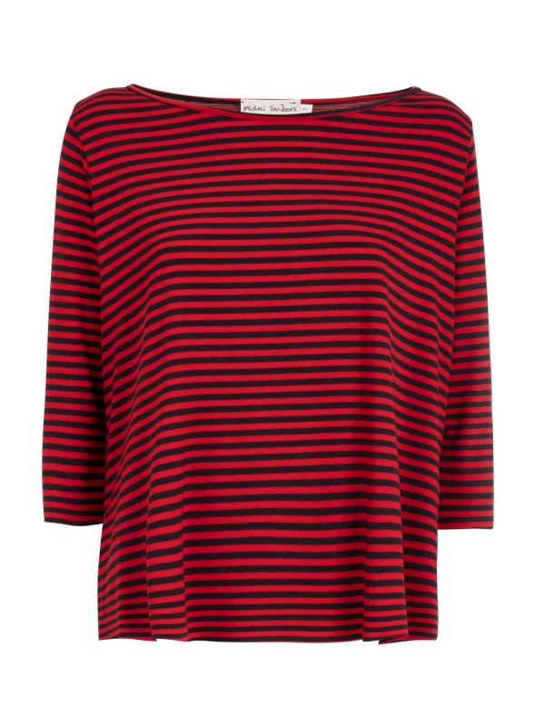Boxy t-shirt a righe irregolari