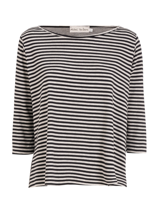 Boxy t-shirt a righe irregolari