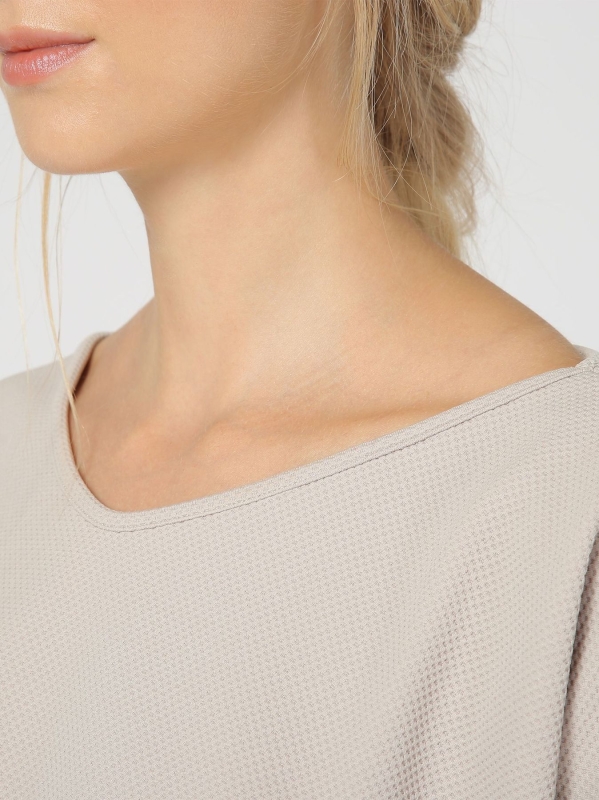 T-shirt in tessuto a nido d'ape