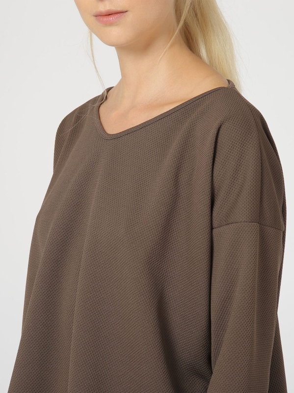T-shirt in tessuto a nido d'ape