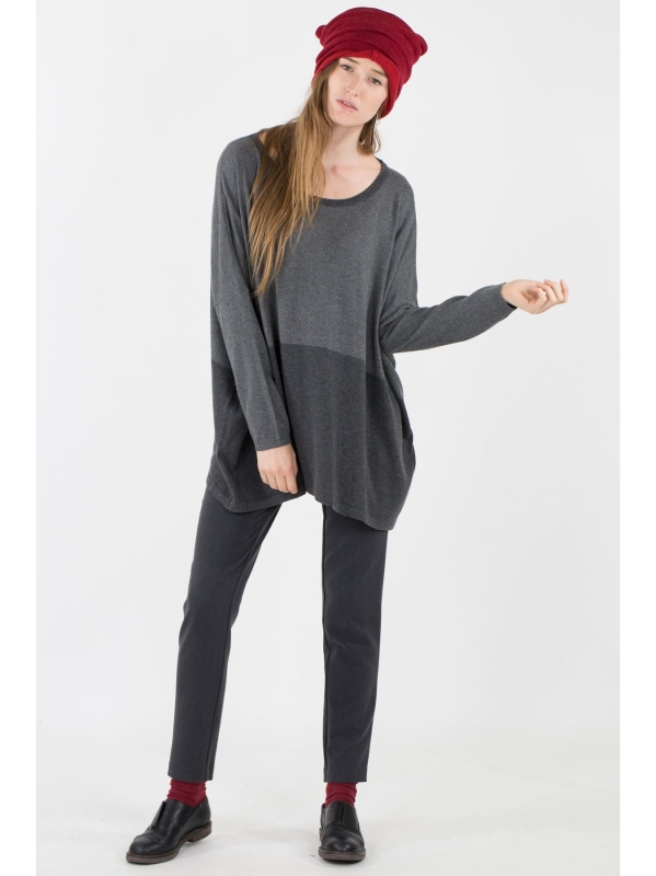 Maxi maglia scollo stondato