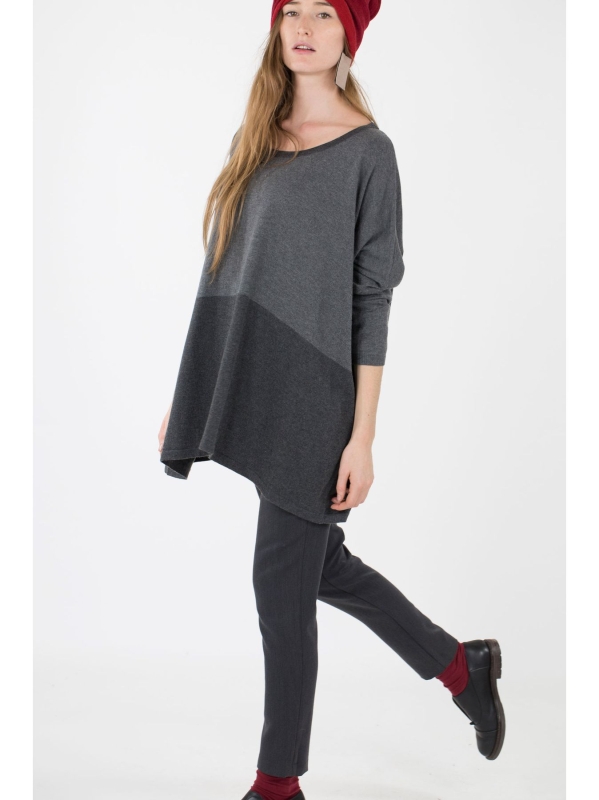 Maxi maglia scollo stondato