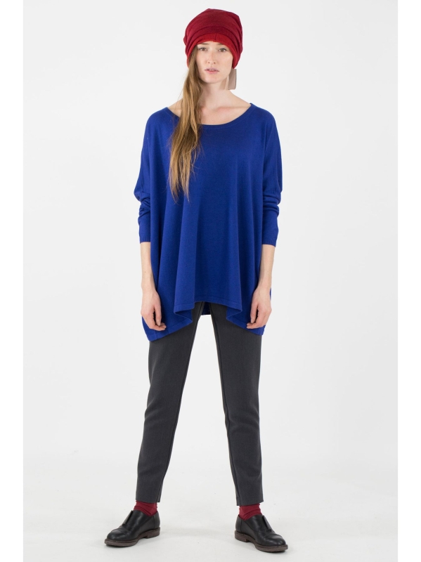 Maxi maglia scollo stondato