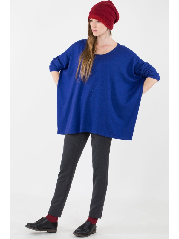 Maxi maglia scollo stondato
